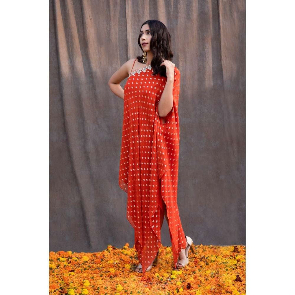 Silky Bindra Mirror Work Shoulder Tunic