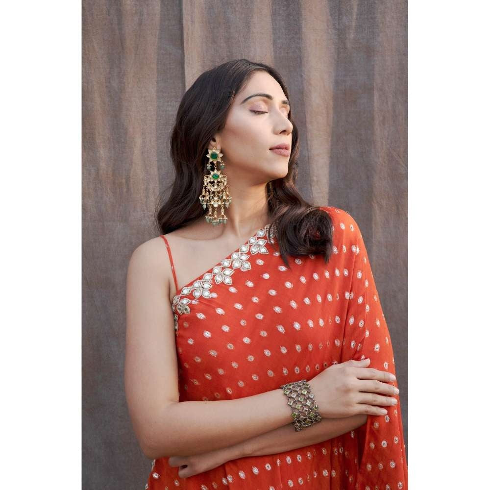 Silky Bindra Mirror Work Shoulder Tunic