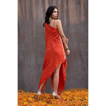 Silky Bindra Mirror Work Shoulder Tunic