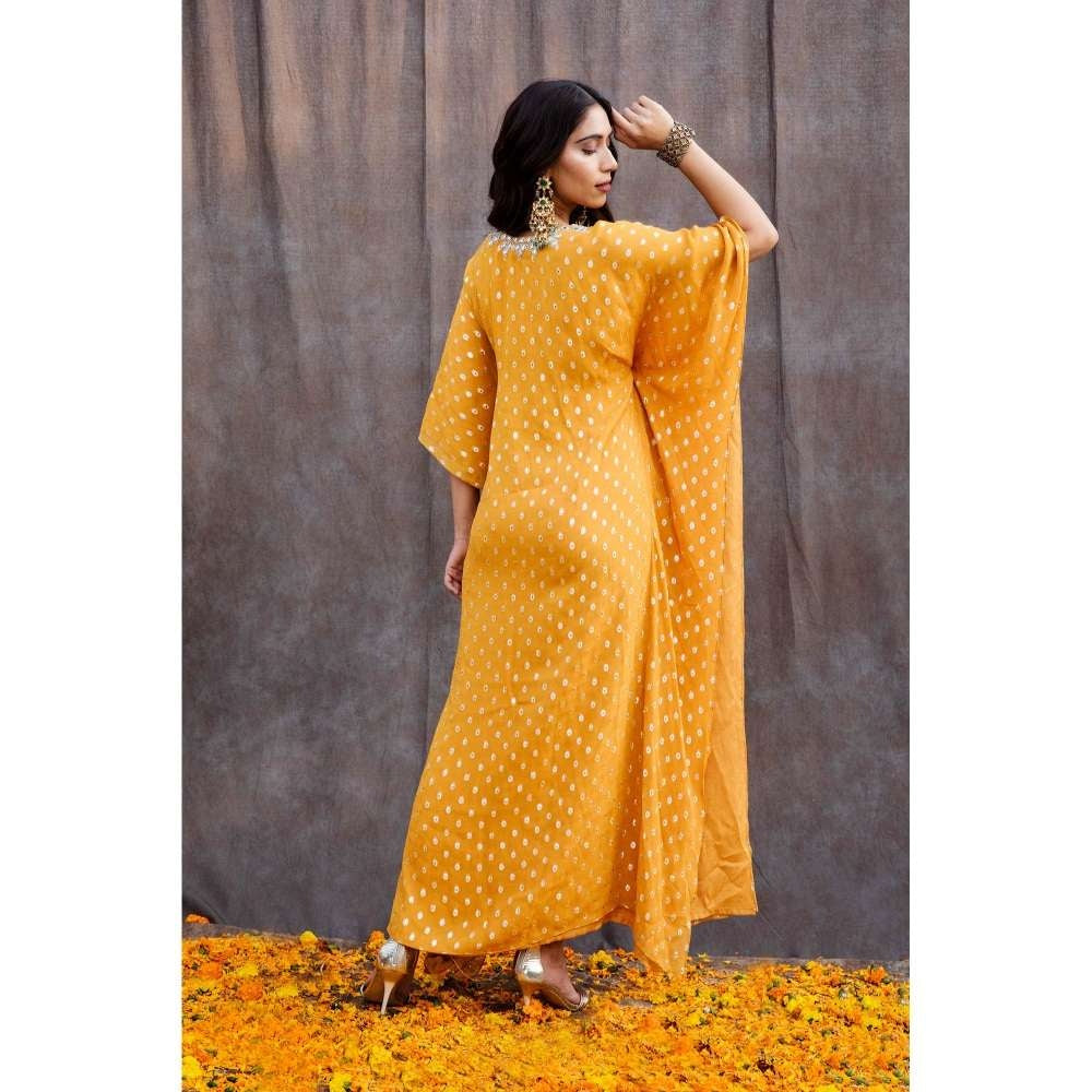 Silky Bindra Mirror Work Jacket Kaftan