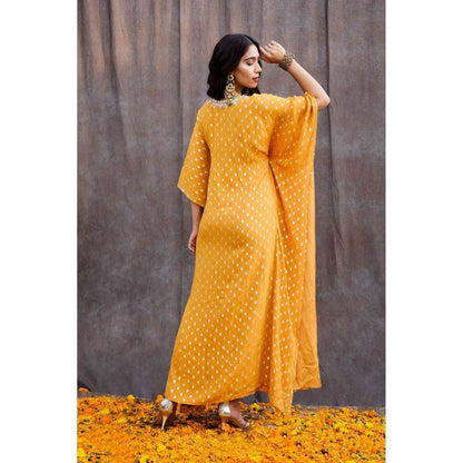 Silky Bindra Mirror Work Jacket Kaftan