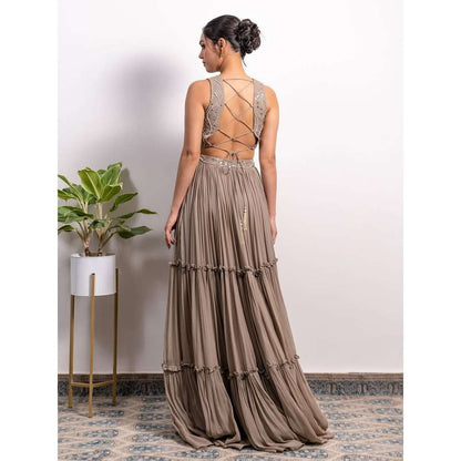 Silky Bindra 3-Tiered Lehenga (Set of 3)