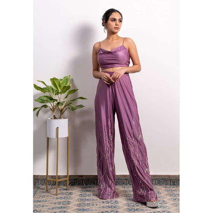 Silky Bindra Cowl Blouse Co-Ord (Set of 2)