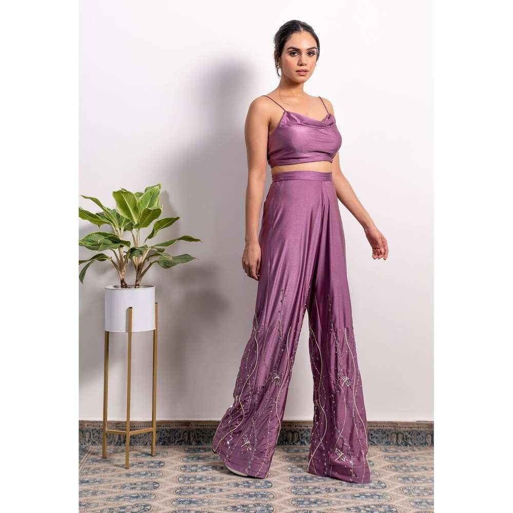 Silky Bindra Cowl Blouse Co-Ord (Set of 2)