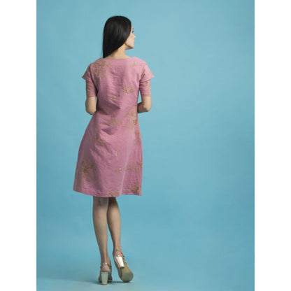 Saksham & Neharicka Pink Embroidered Dress