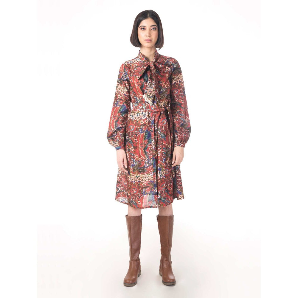 Saksham & Neharicka Multi-Color Gul Printed Shirt Dress