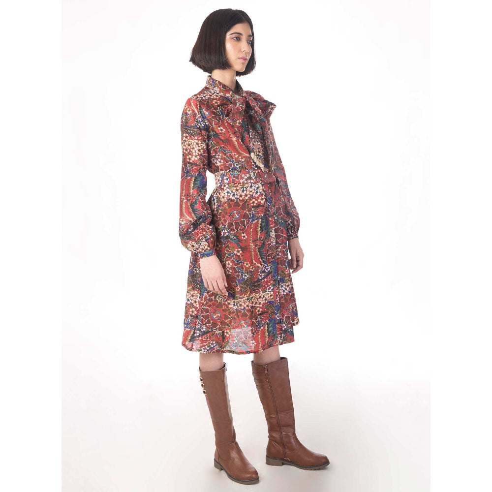 Saksham & Neharicka Multi-Color Gul Printed Shirt Dress