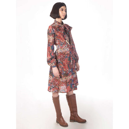Saksham & Neharicka Multi-Color Gul Printed Shirt Dress