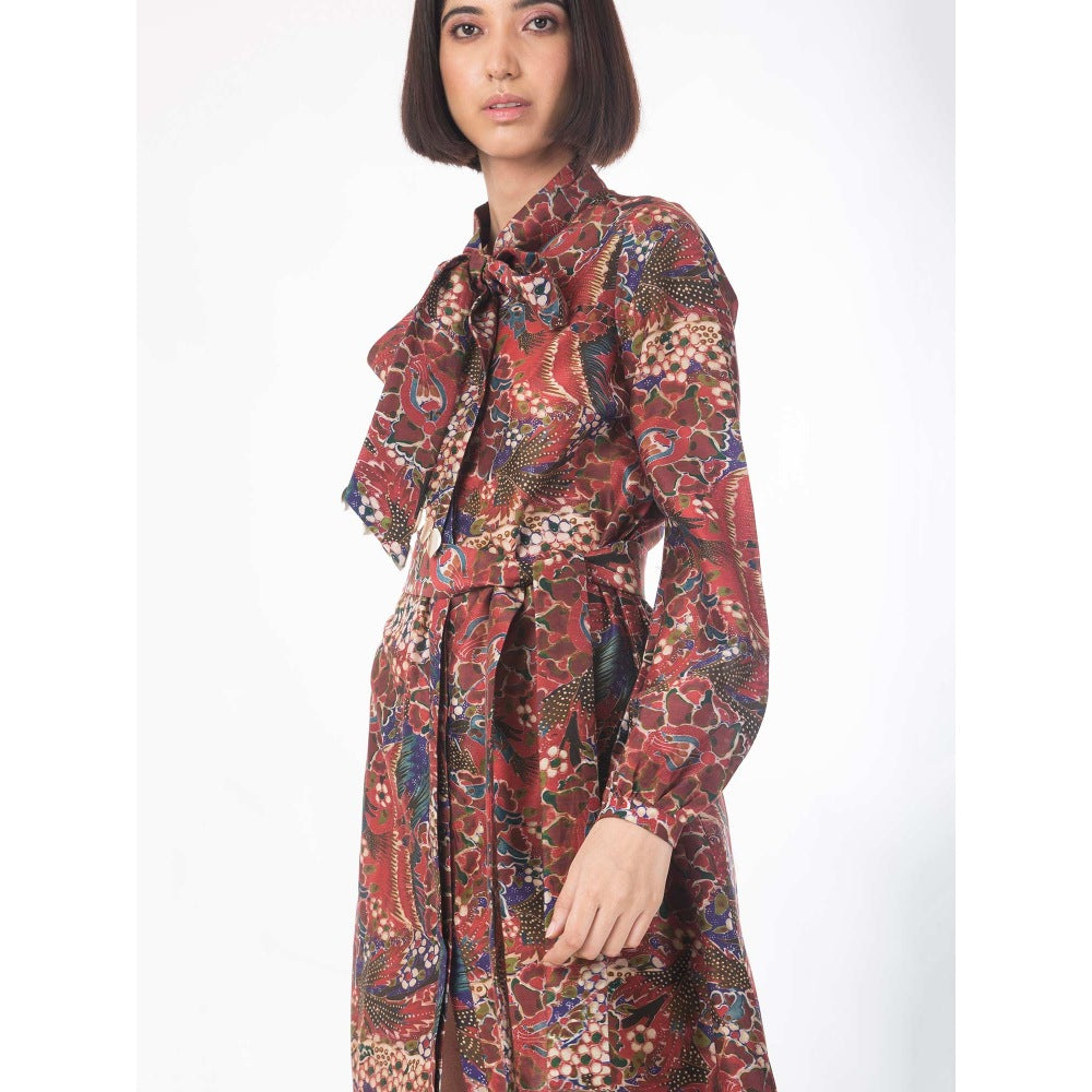 Saksham & Neharicka Multi-Color Gul Printed Shirt Dress