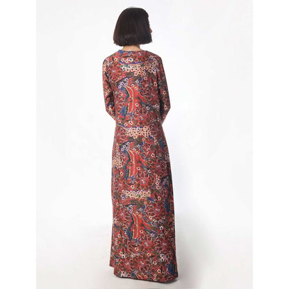 Saksham & Neharicka Multi-Color Gul Printed Kaftan Dress