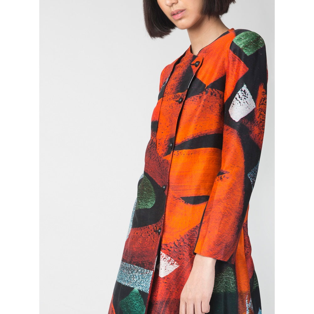 Saksham & Neharicka Multi-Color Multi-Color Printed Tunic Set