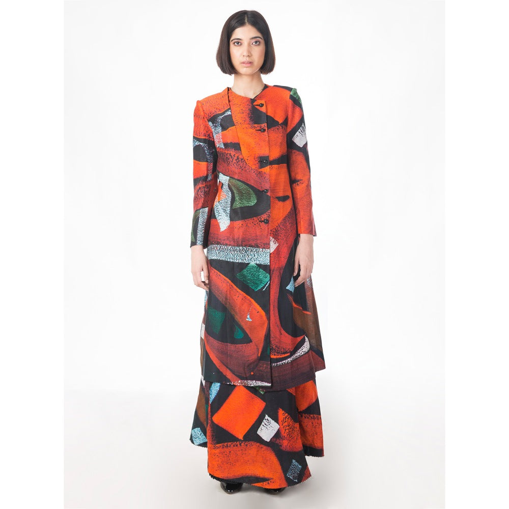 Saksham & Neharicka Multi-Color Multi-Color Printed Tunic Set