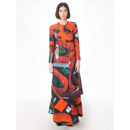 Saksham & Neharicka Multi-Color Multi-Color Printed Tunic Set