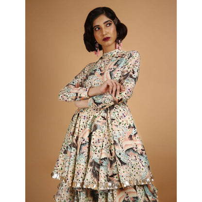 Saksham & Neharicka Off White Gulistaan Lehenga Set