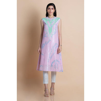 Saksham & Neharicka Lavender Gelato Embellished Kurta