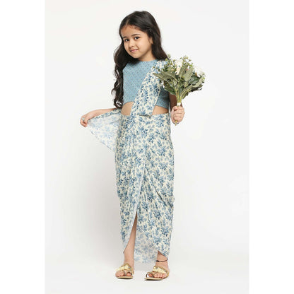 Soup by Sougat Paul Floral Printed Pre Stitched Saree