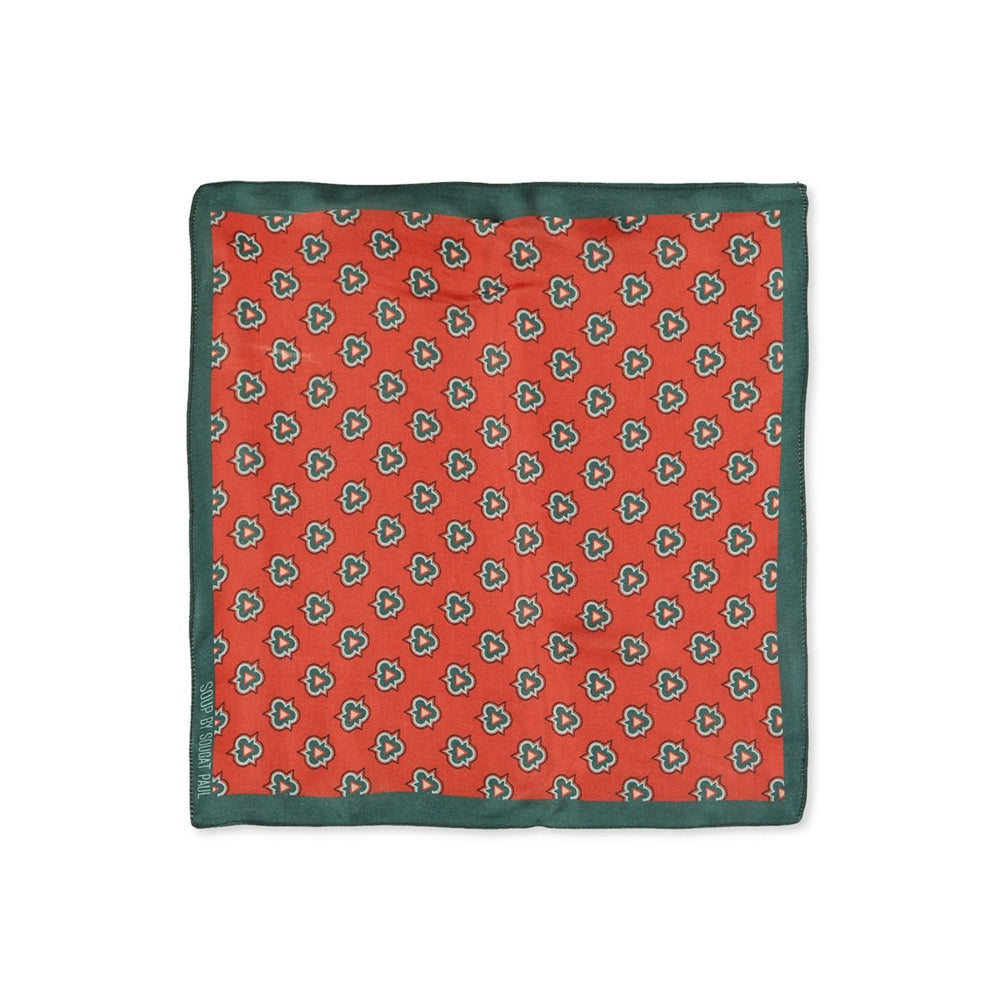 Soup by Sougat Paul Red Color Pocket Square
