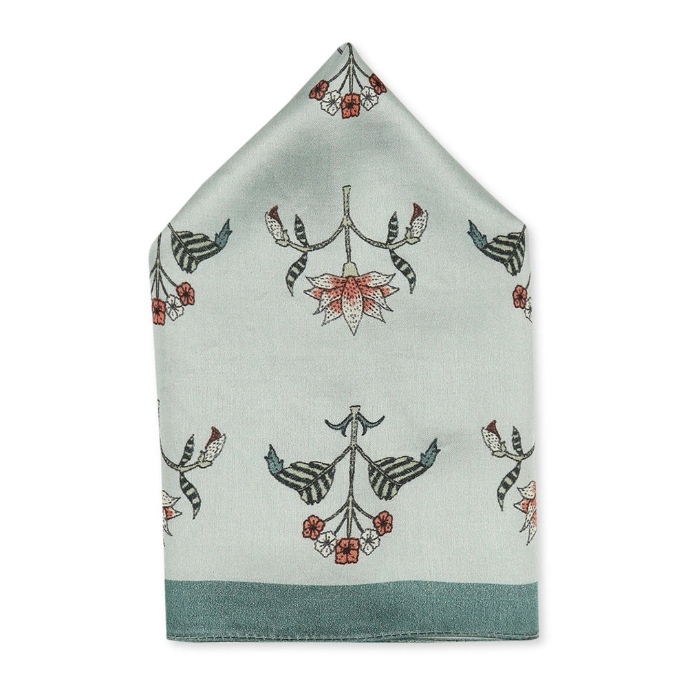 Soup by Sougat Paul Green Color Pocket Square