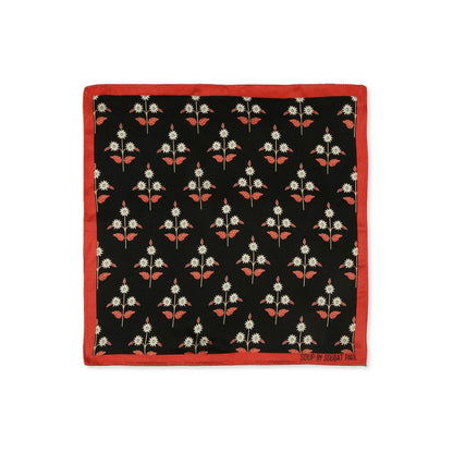 Soup by Sougat Paul Black Color Pocket Square