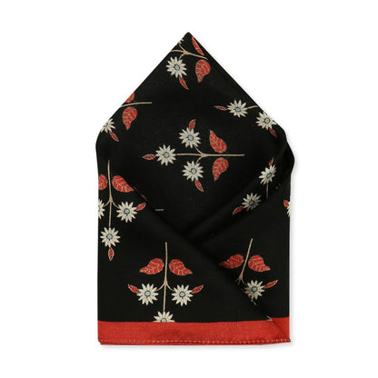 Soup by Sougat Paul Black Color Pocket Square