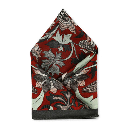 Soup by Sougat Paul Red Color Style Pocket Square