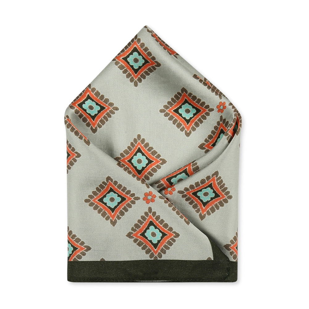 Soup by Sougat Paul Green Color Pocket Square