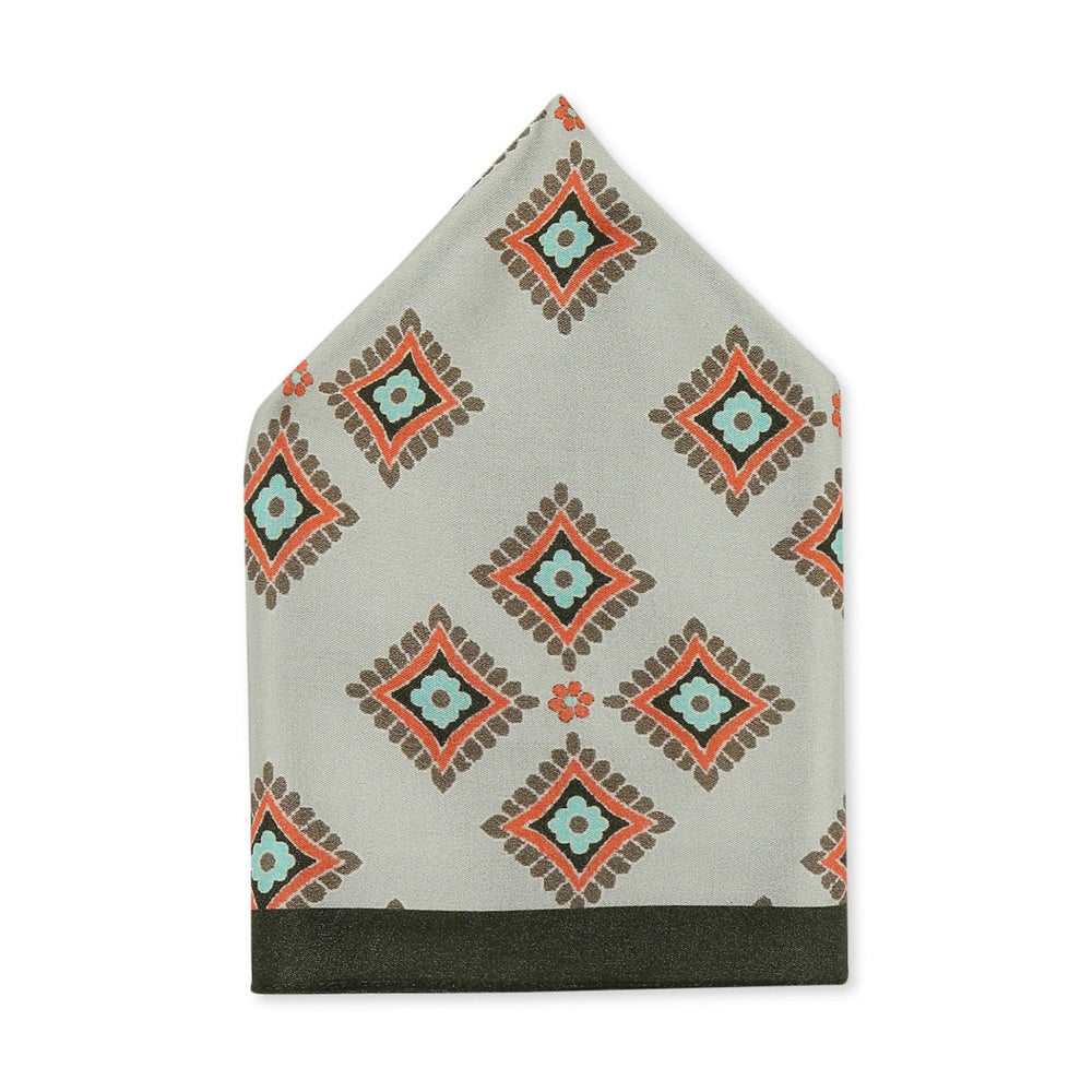 Soup by Sougat Paul Green Color Pocket Square