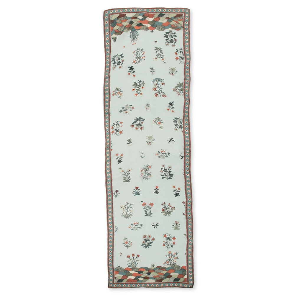 Soup by Sougat Paul Blue Color Printed Scarf