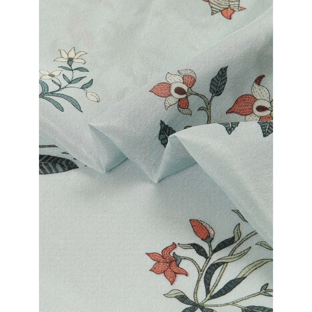 Soup by Sougat Paul Blue Color Printed Scarf