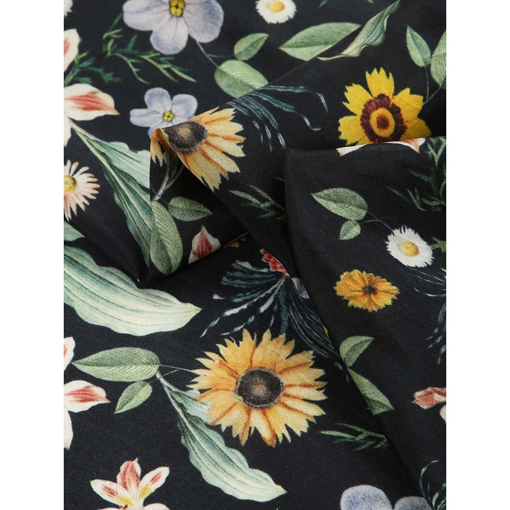 Soup by Sougat Paul Black Color Printed Stole