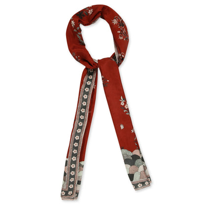 Soup by Sougat Paul Red Floral Printed Scarf