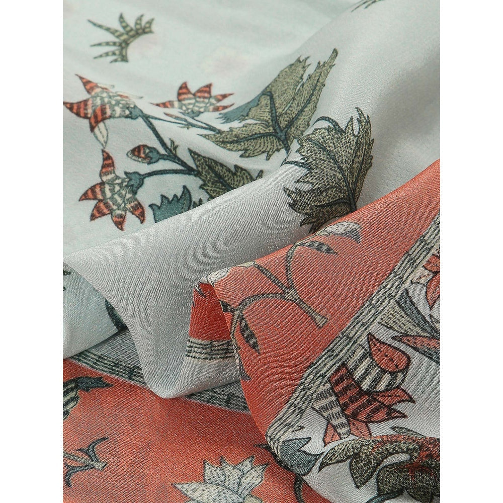 Soup by Sougat Paul Powered Bued Color Printed Stole