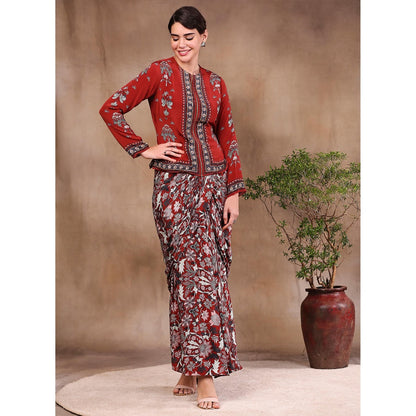 Soup by Sougat Paul Printed Drape Skirt (Set of 2)