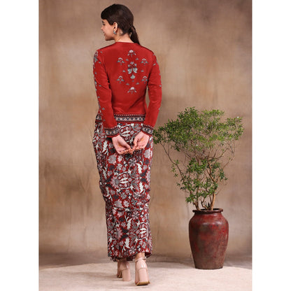 Soup by Sougat Paul Printed Drape Skirt (Set of 2)