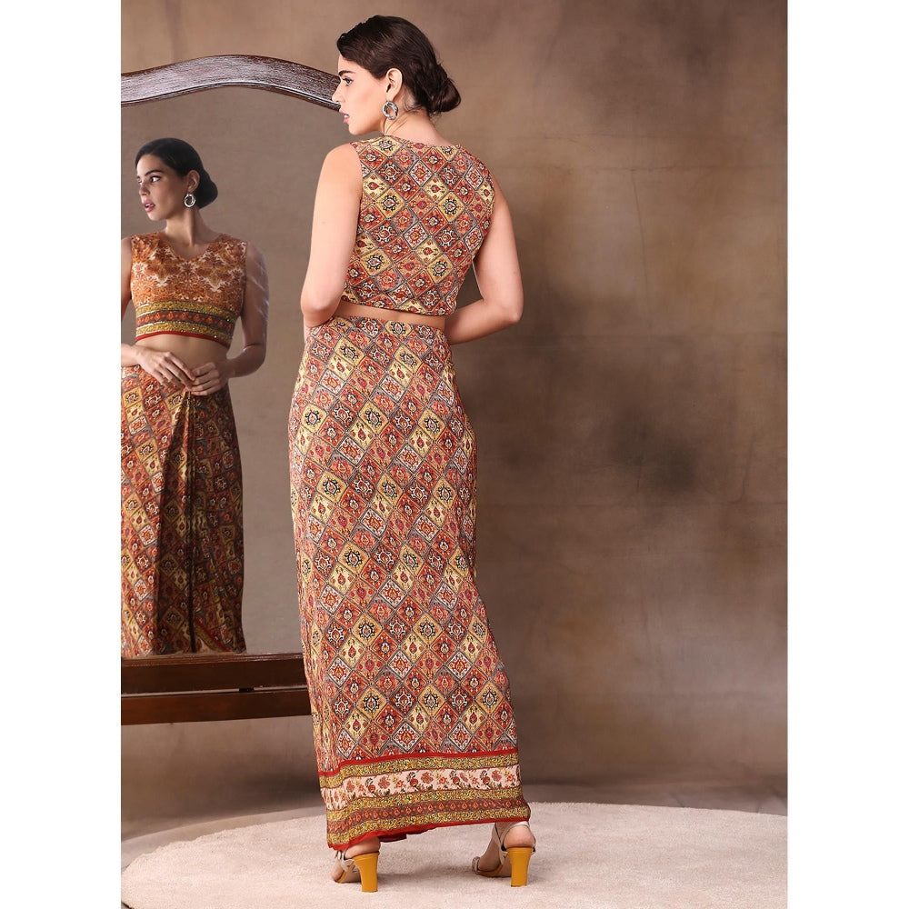 Soup by Sougat Paul Printed Drape Skirt (Set of 3)