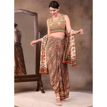 Soup by Sougat Paul Printed Drape Skirt (Set of 3)