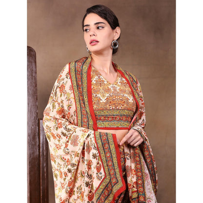 Soup by Sougat Paul Printed Drape Skirt (Set of 3)