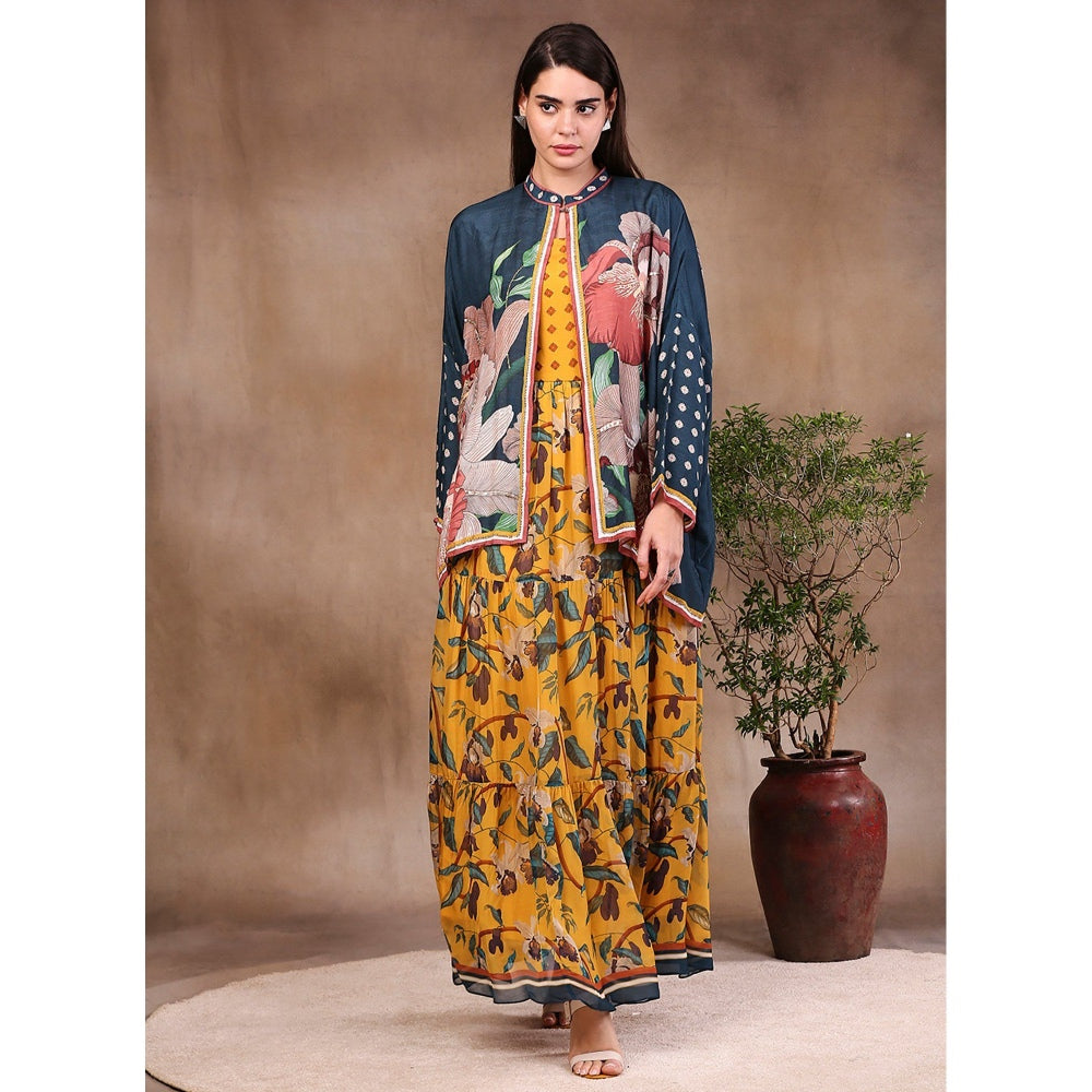 Soup by Sougat Paul Printed Dress with Jacket (Set of 2)