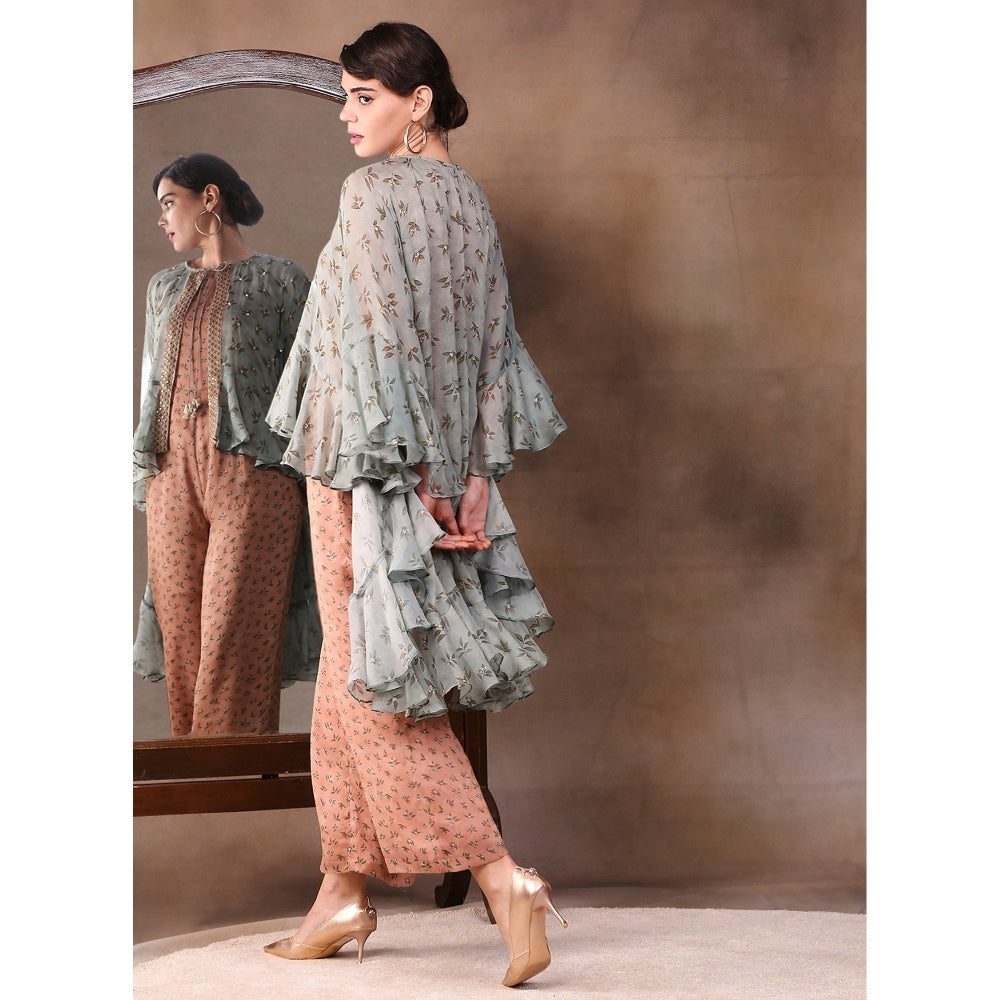 Soup by Sougat Paul Printed Jumpsuit (Set of 2)