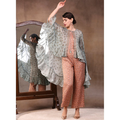 Soup by Sougat Paul Printed Jumpsuit (Set of 2)