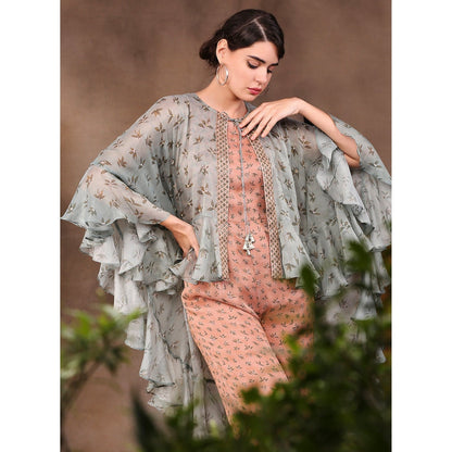 Soup by Sougat Paul Printed Jumpsuit (Set of 2)