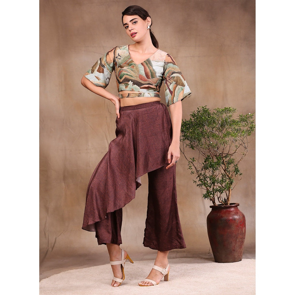 Soup by Sougat Paul Printed Drape Pant (Set of 2)