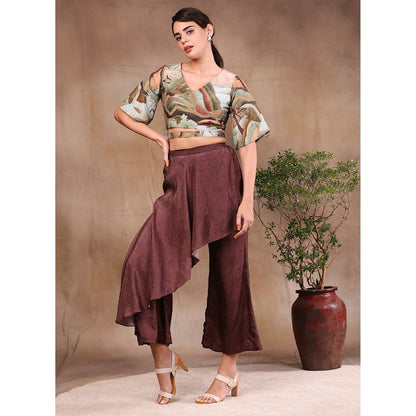 Soup by Sougat Paul Printed Drape Pant (Set of 2)