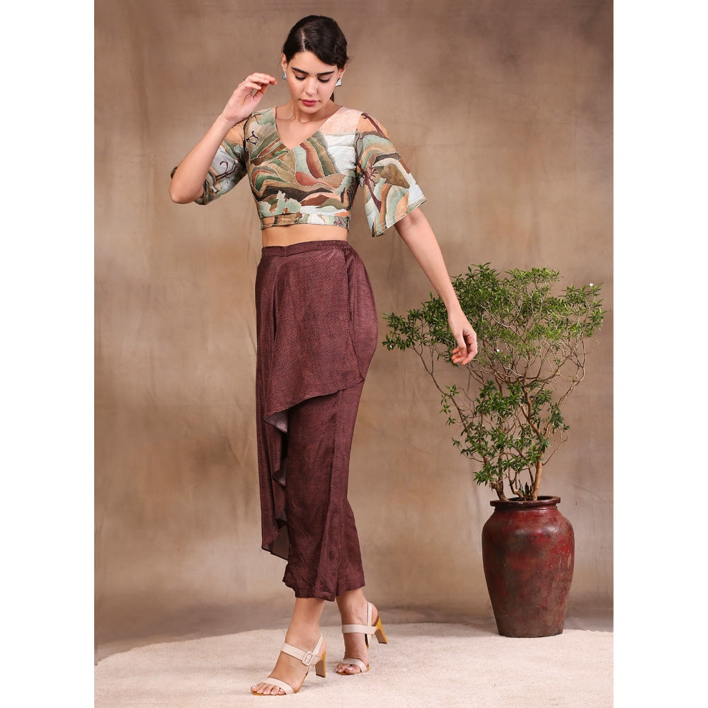 Soup by Sougat Paul Printed Drape Pant (Set of 2)