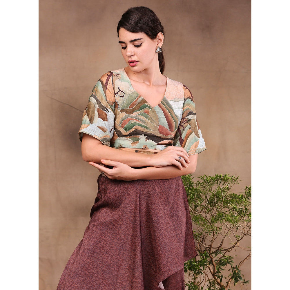 Soup by Sougat Paul Printed Drape Pant (Set of 2)