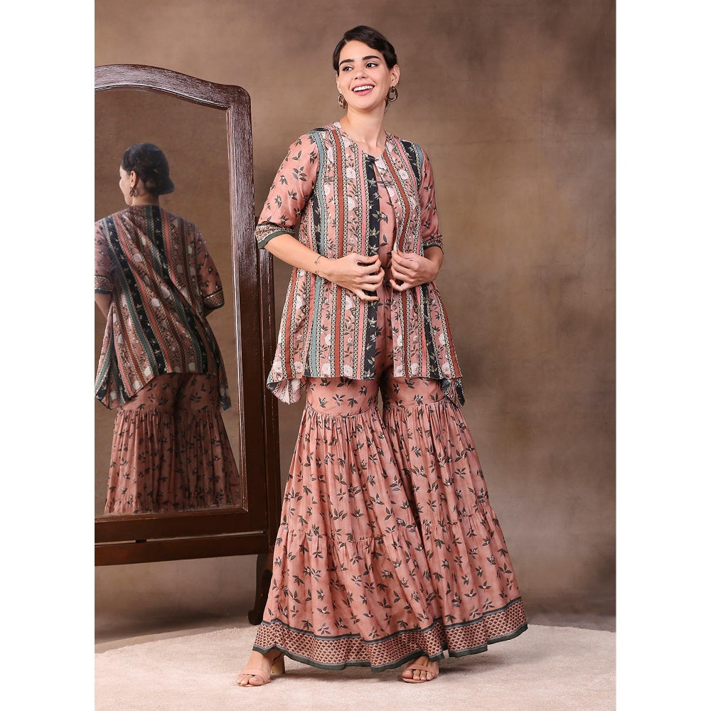 Soup by Sougat Paul Printed Jumpsuit (Set of 2)