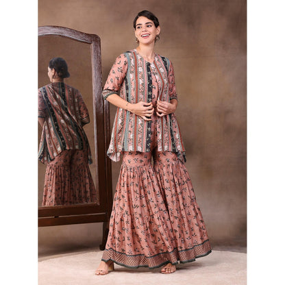 Soup by Sougat Paul Printed Jumpsuit (Set of 2)