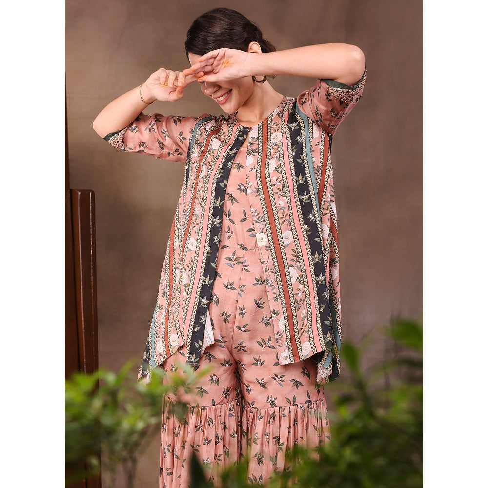 Soup by Sougat Paul Printed Jumpsuit (Set of 2)