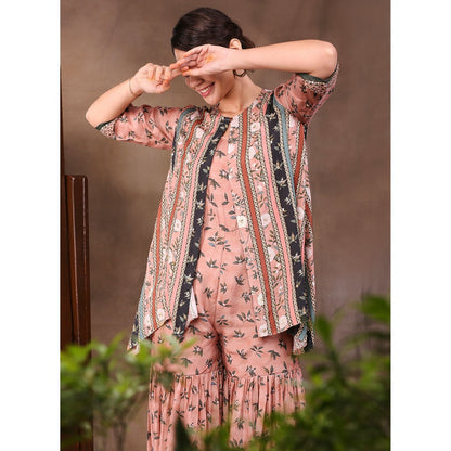 Soup by Sougat Paul Printed Jumpsuit (Set of 2)