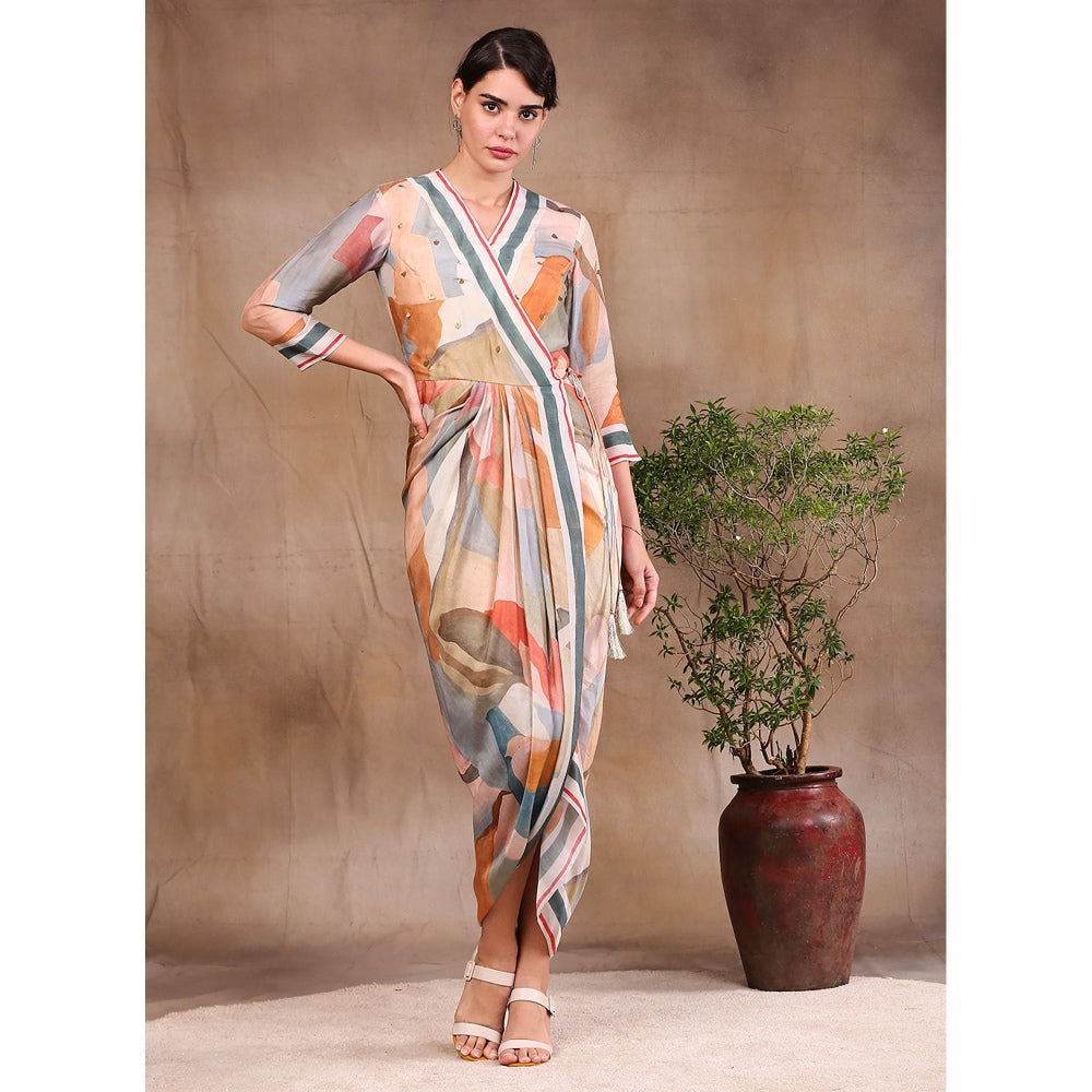 Soup by Sougat Paul Printed Overlap Dress